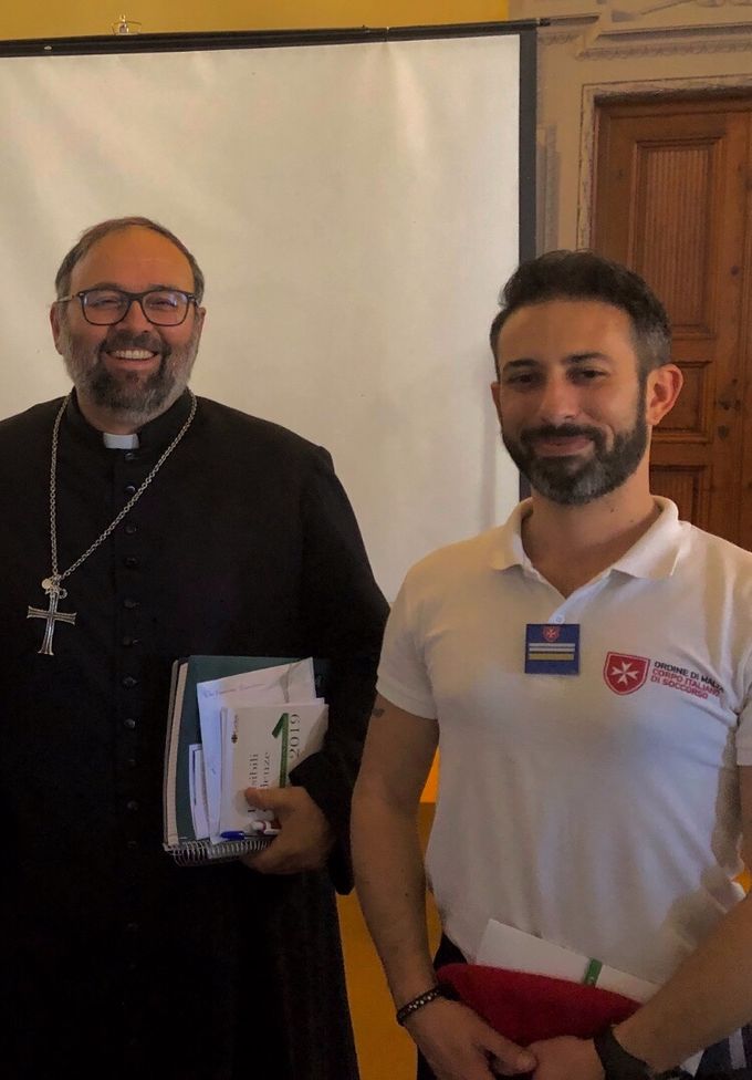 Con S.E. Mons. Paolo Giulietti, Arcivescovo di Lucca - Palazzo della Curia arcivescovile di Lucca (2019)
