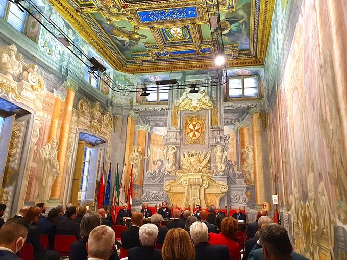 Presentazione del volume “Lottando contro il drago” (CLD Libri, 2020) di Davide Sallustio presso il Palazzo dei Dodici, in Piazza dei Cavalieri, a Pisa. 

29-04-2022